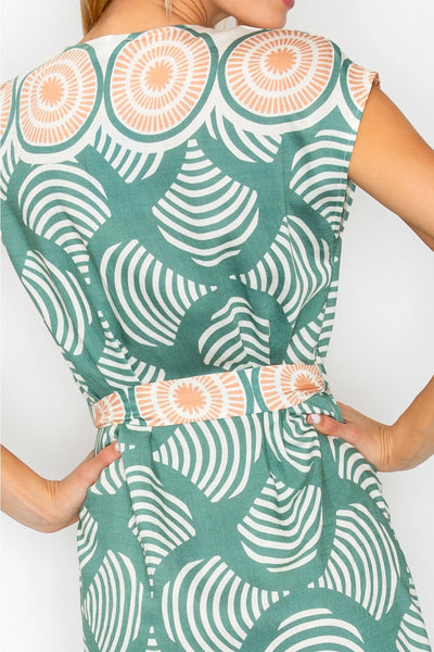Olive Shell Button Down Dress