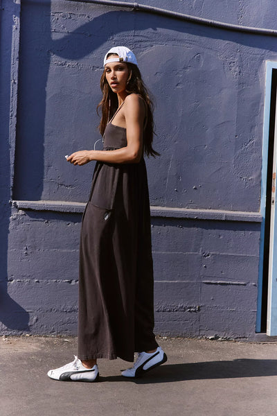 Hot Shot Strappy Onesie~~BLACK