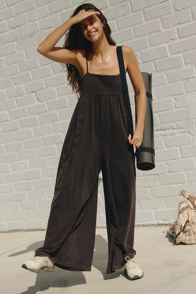 Hot Shot Strappy Onesie~~BLACK