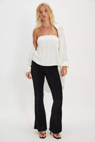 PENNY PULL ON VELVET PANT in Black
