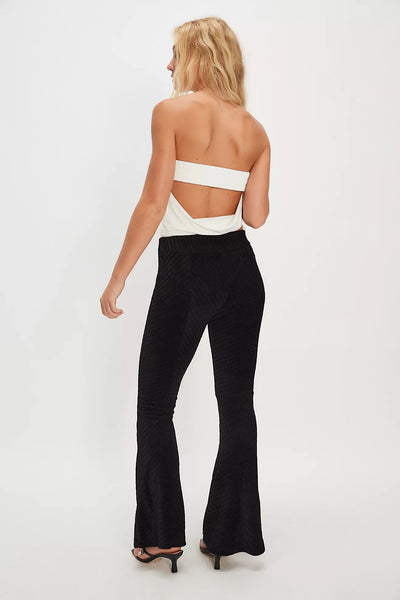 PENNY PULL ON VELVET PANT in Black