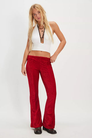PENNY PULL ON VELVET PANT in SALSA