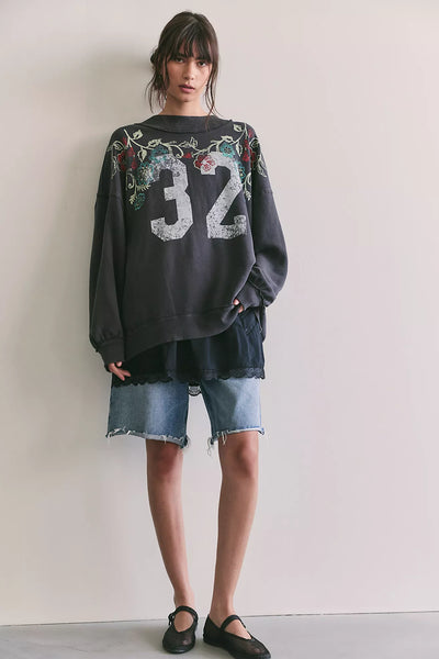 Palm Spring Turtleneck Graphic Pullover