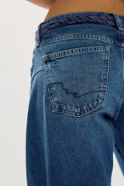 We The Free Fable Low-Rise Twisted Bowed Jeans