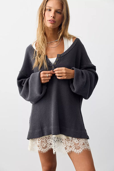 Montreal Oversized Thermal Henley