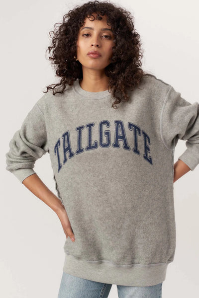 TOUCHDOWN/TAILGATE REVERSIBLE SWEATSHIRT - HEATHER GREY