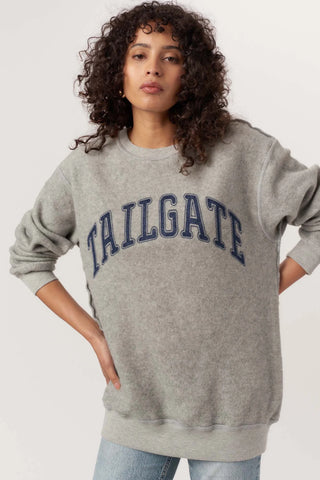 TOUCHDOWN/TAILGATE REVERSIBLE SWEATSHIRT - HEATHER GREY