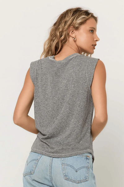 RUE V-NECK TANK - HEATHER GREY~~SIZE XS & S LEFT
