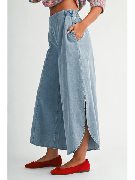 Wide Leg Midi Pants