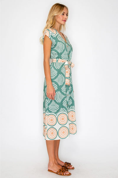 Olive Shell Button Down Dress