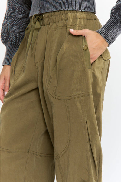 Let's Go Wide-Leg Cargo Pants