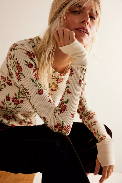 PRETTY LITTLE THERMAL in Sand Combo Folk Vine