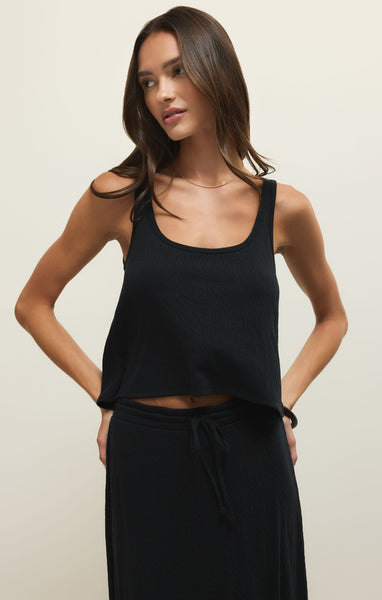 JOANNA TEXTURED KNIT CROPPED TANK