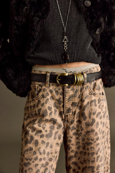 We The Free Good Luck Printed Barrel Jeans