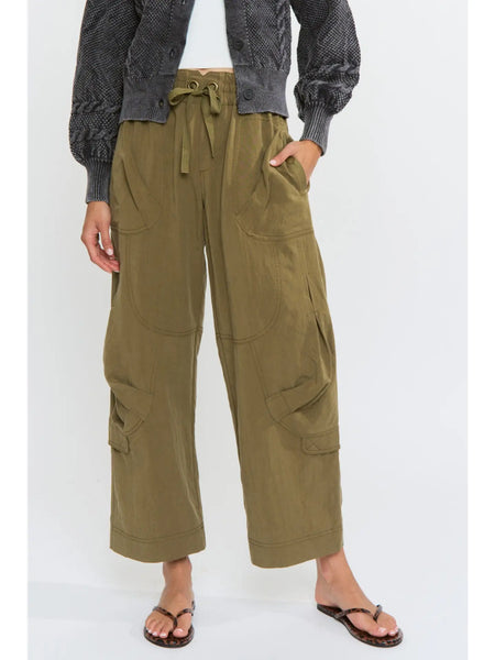 Let's Go Wide-Leg Cargo Pants