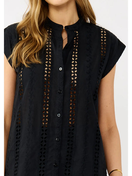 Beachfront Eyelet Camp Shirt