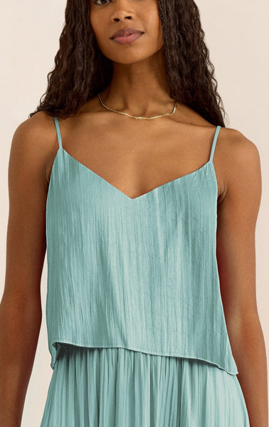 FIORE CRINKLE SATIN TANK