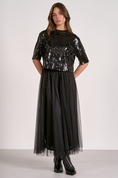 SEQUIN BLACK TOP