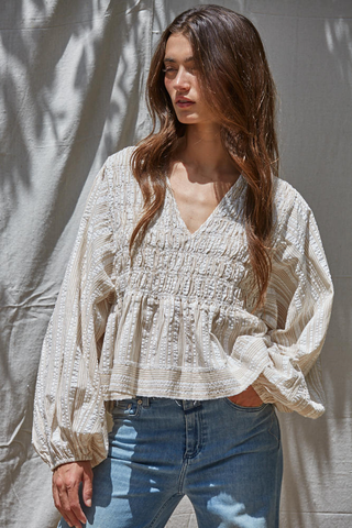 Ellery Smocked Top