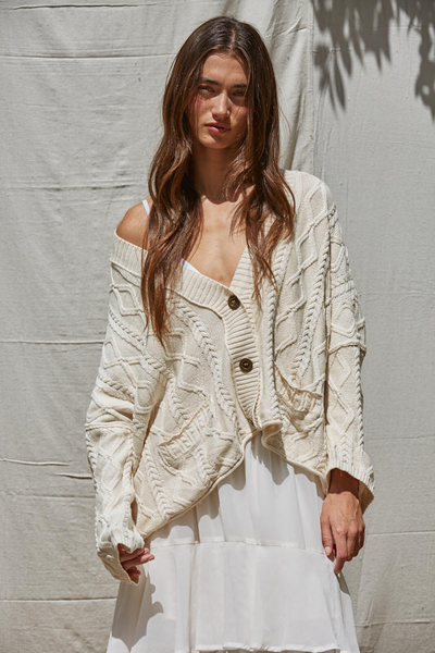 ANAIS CABLE KNIT CARDIGAN