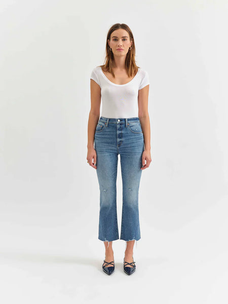 SHY GIRL CROP FLARE IN WIDE AWAKE VINTAGE