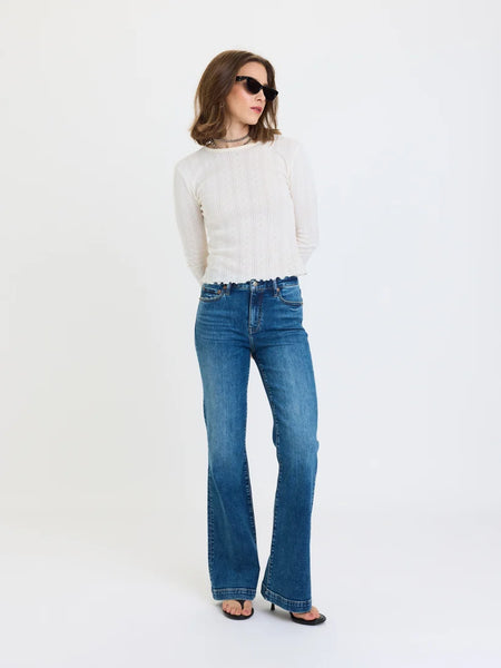 THE HEARTBREAKER MID RISE FLARE IN DUSK