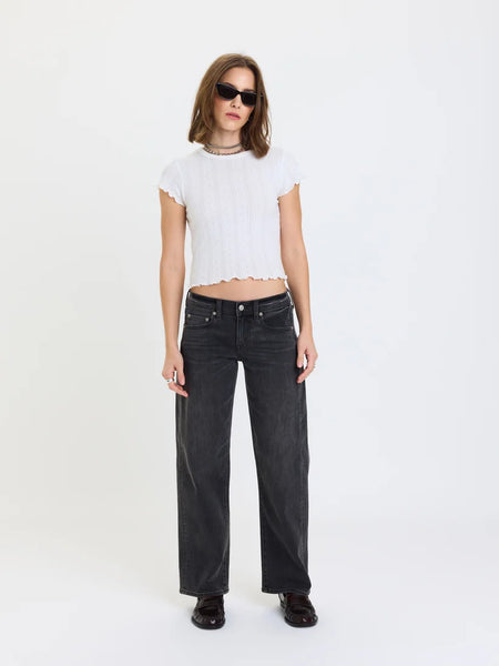 REPLAY LOW RISE V-WAIST SOFT BARREL IN MOTION