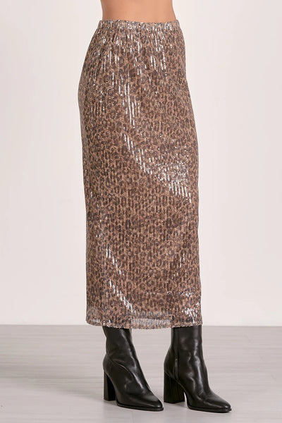 Cheetah Sequin Skirt