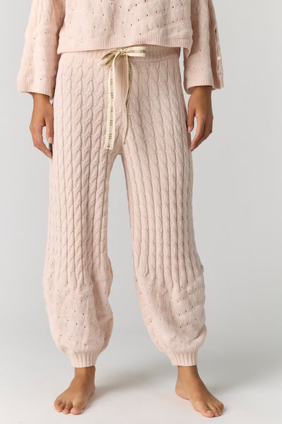 Intimately FP Fireside Crush Cable Knit High Waist Joggers