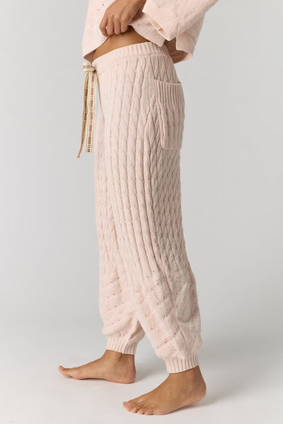 Intimately FP Fireside Crush Cable Knit High Waist Joggers