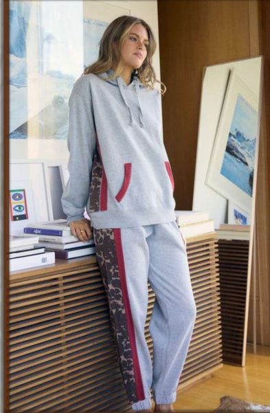 Heather Grey Leopard Hoodie