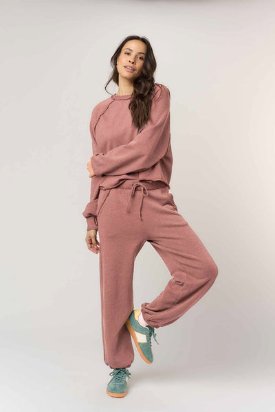 PARIS RAGLAN SWEATSHIRT - ROSE TAUPE