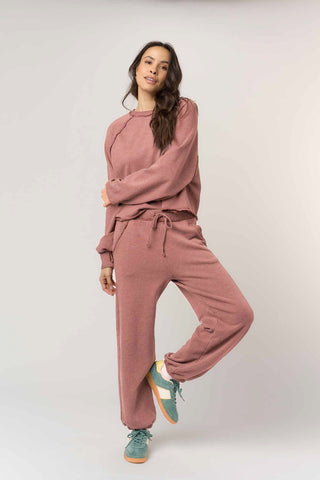 PARIS RAGLAN SWEATSHIRT - ROSE TAUPE