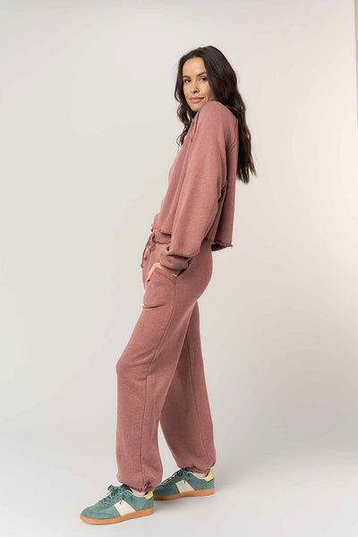 PARIS RAGLAN SWEATSHIRT - ROSE TAUPE