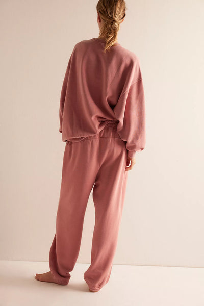 Slow It Down Joggers in ROSE DAWN