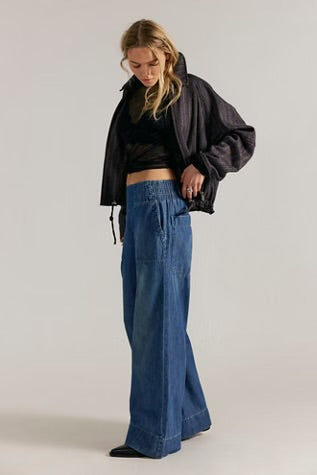 We The Free Breezy Denim Pull-On Jeans in COBALT