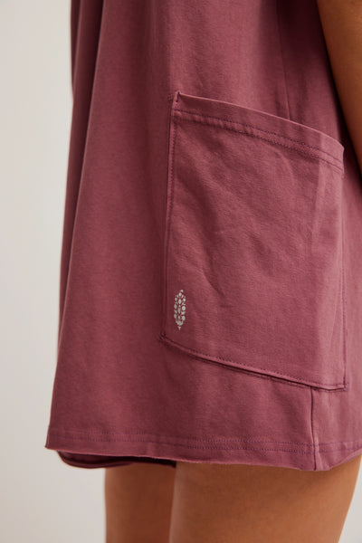 HOT SHOT TEE ROMPER CODDY in CLOVE