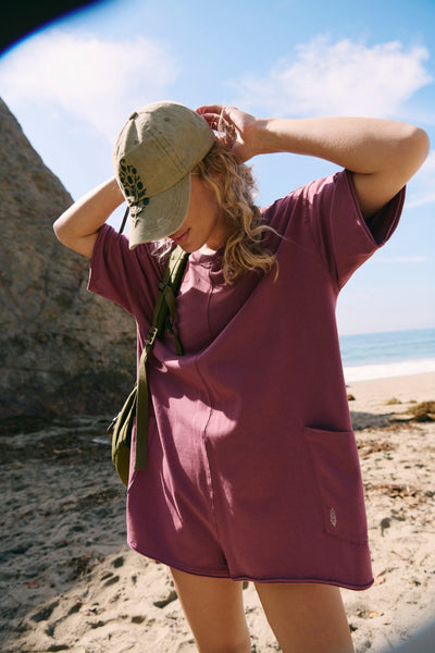 HOT SHOT TEE ROMPER CODDY in CLOVE