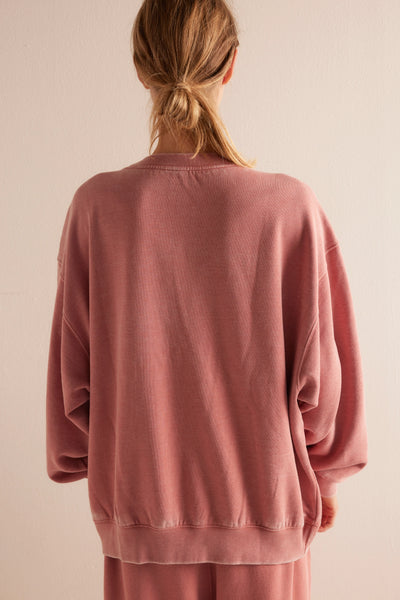 SLOW IT DOWN PULLOVER in ROSE DAWN