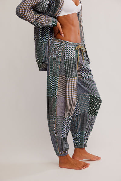 NIGHT AFTER NIGHT PJ PANT in Chambray Combo & Lemon Lime Combo