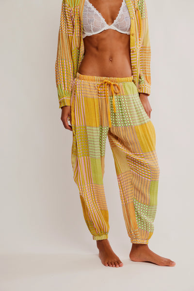 NIGHT AFTER NIGHT PJ PANT in Chambray Combo & Lemon Lime Combo