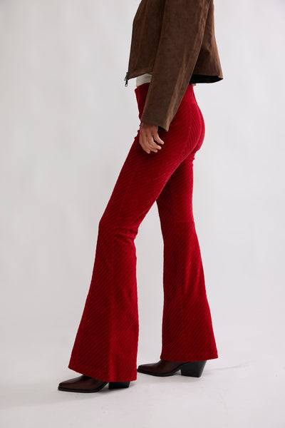 PENNY PULL ON VELVET PANT in SALSA