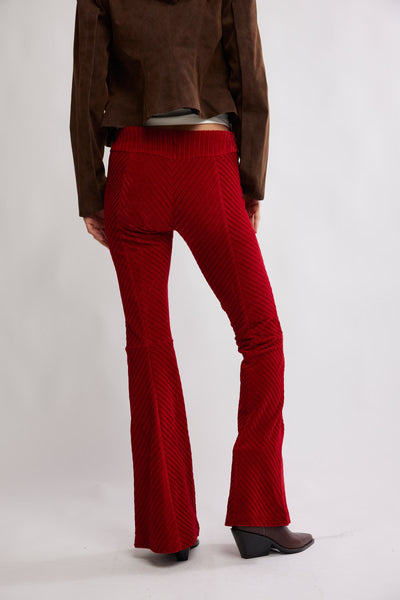 PENNY PULL ON VELVET PANT in SALSA