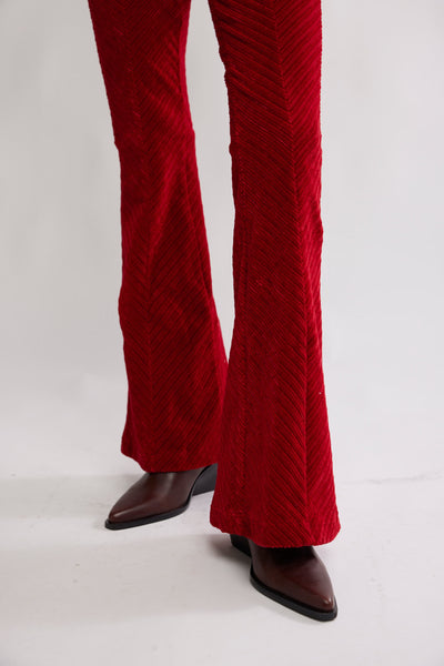 PENNY PULL ON VELVET PANT in SALSA