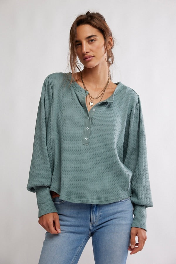 We The Free Quinn Knit Thermal in Jade Ash