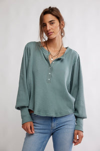We The Free Quinn Knit Thermal in Jade Ash