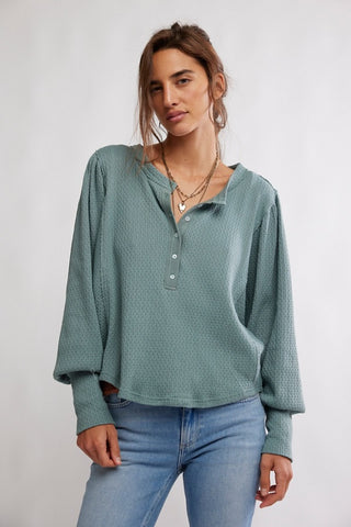 We The Free Quinn Knit Thermal in Jade Ash