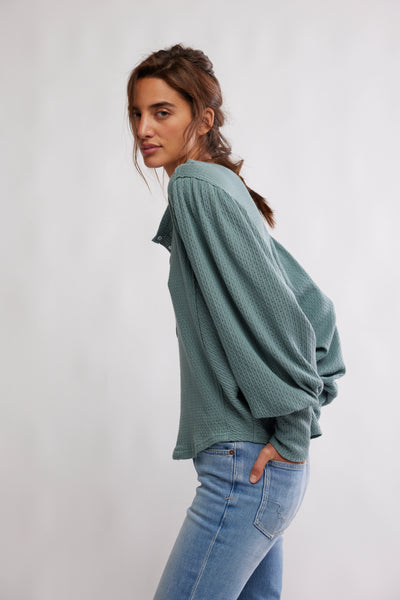 We The Free Quinn Knit Thermal in Jade Ash
