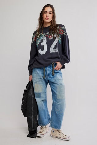 Palm Spring Turtleneck Graphic Pullover