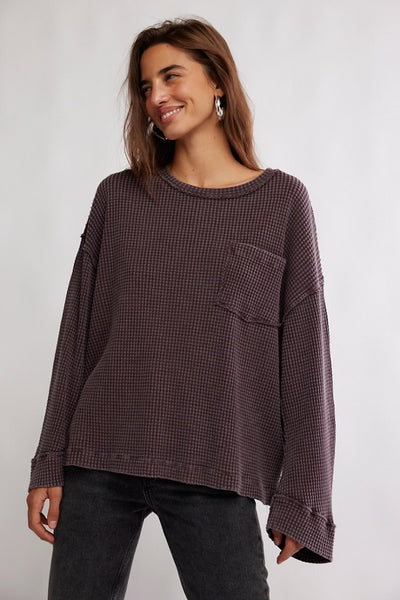 DAWSON POCKET THERMAL in Chocolate Grape (dark purple)